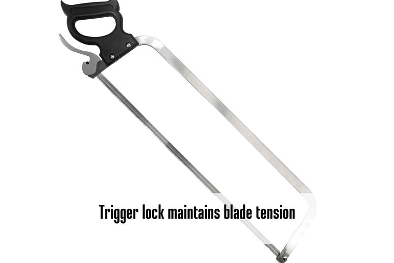 Weston Butcher Meat and Bone Saw with 25 Inch Stainless Steel Serrated Blade with Quick Release Handle (47-2501) - Image 4