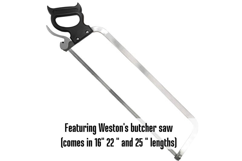 Weston Butcher Meat and Bone Saw with 25 Inch Stainless Steel Serrated Blade with Quick Release Handle (47-2501) - Image 2