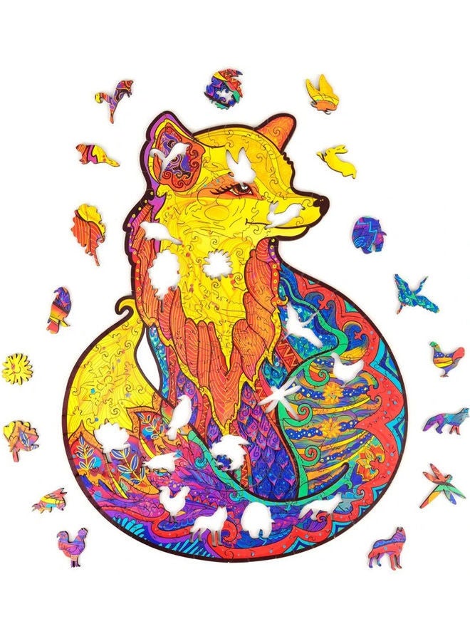 NIBEMINENT 126-Piece Animal Shaped Wooden Jigsaw Puzzle - Image 2