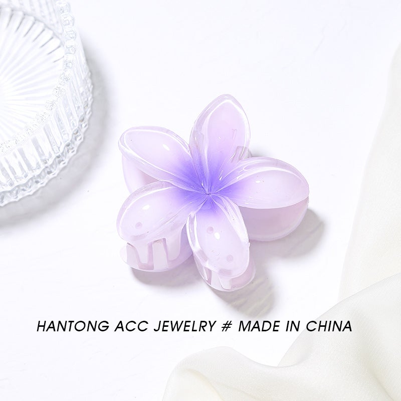 Generic Elegant Lily Hair Claw Clip Korean Style Medium Tail Clamp 2# Purple  - Image 1