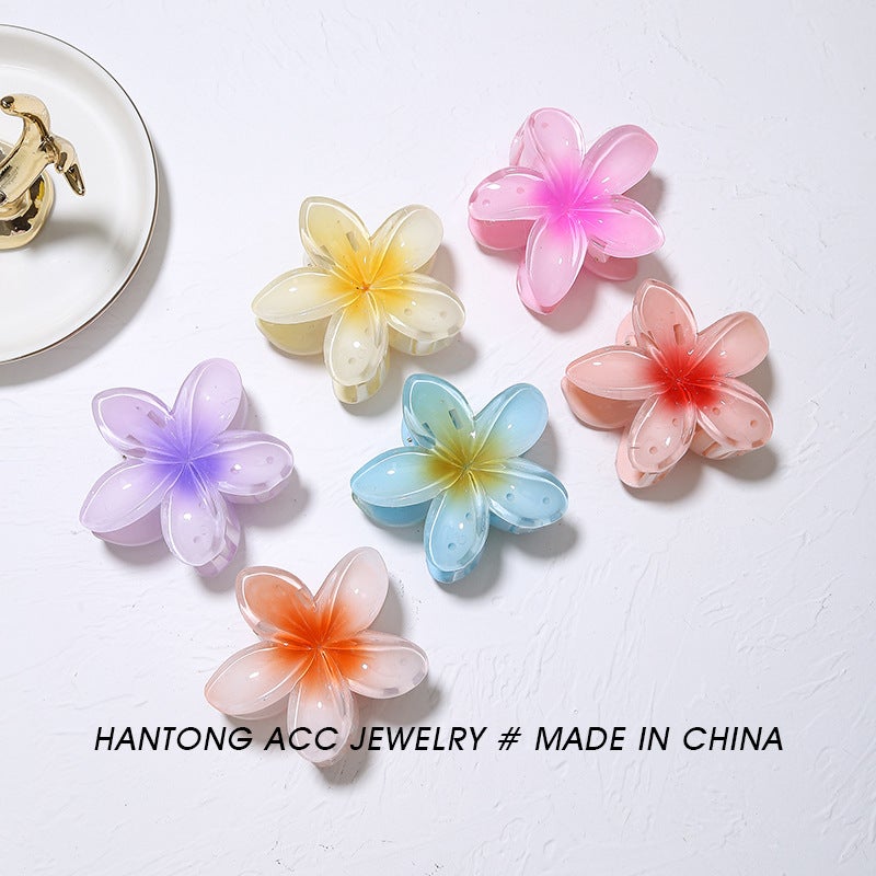 Generic Elegant Lily Hair Claw Clip Korean Style Medium Tail Clamp 2# Purple  - Image 3