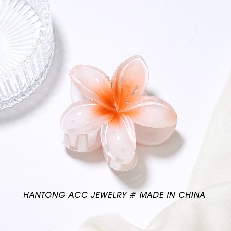 Generic Elegant Lily Hair Claw Clip Korean Style Medium Tail Clamp 2# Purple  - Image 2