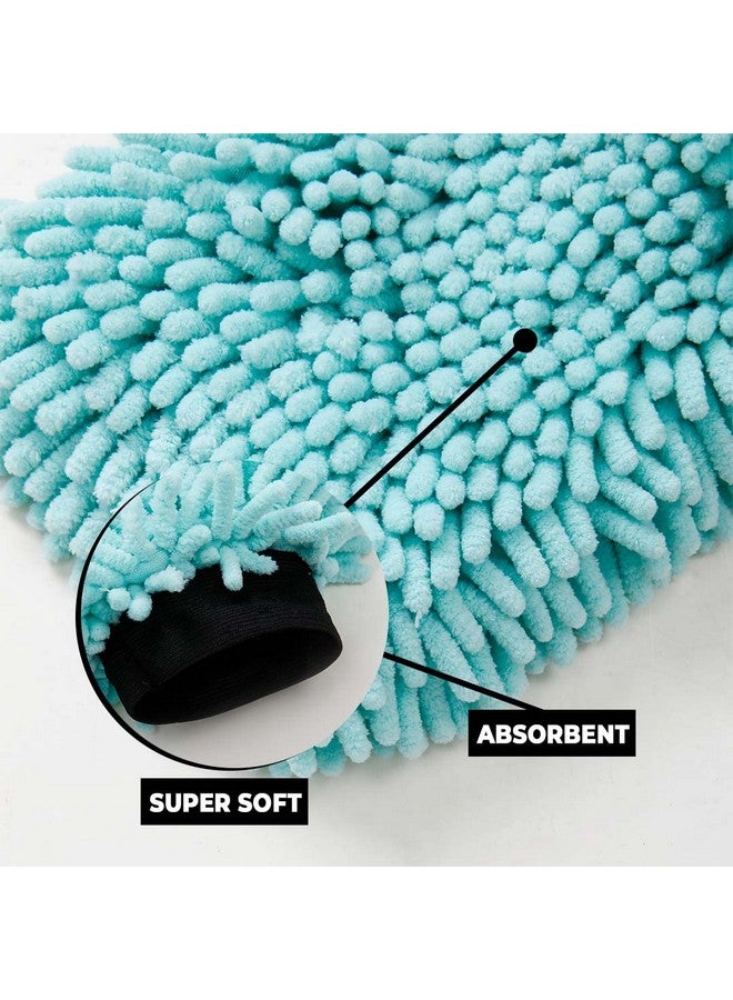 Kuber Industries Chenille Dry Mitt Gloves | Multi-Purpose Gloves for Kitchen, Home & Laptop Cleaning | Lint & Scratch Free | Super Absorbent | Light Green | Convenient and Versatile Cleaning Mitts - Image 5