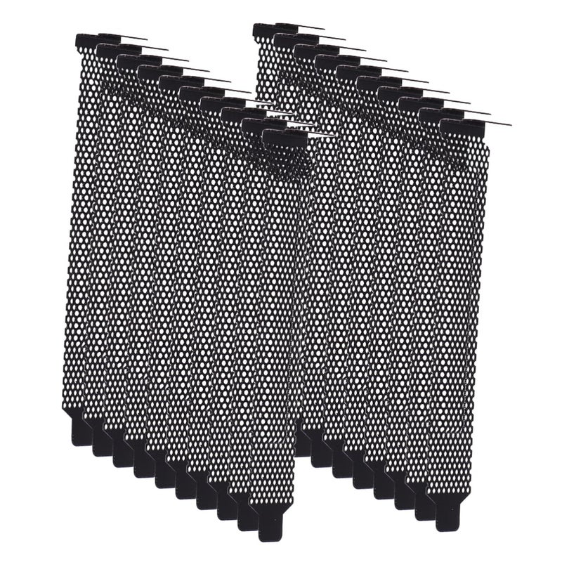 Black 60 Pcs Computer Case Vent Mesh PCI Slot Covers for ATX MATX Easy Install - Image 4