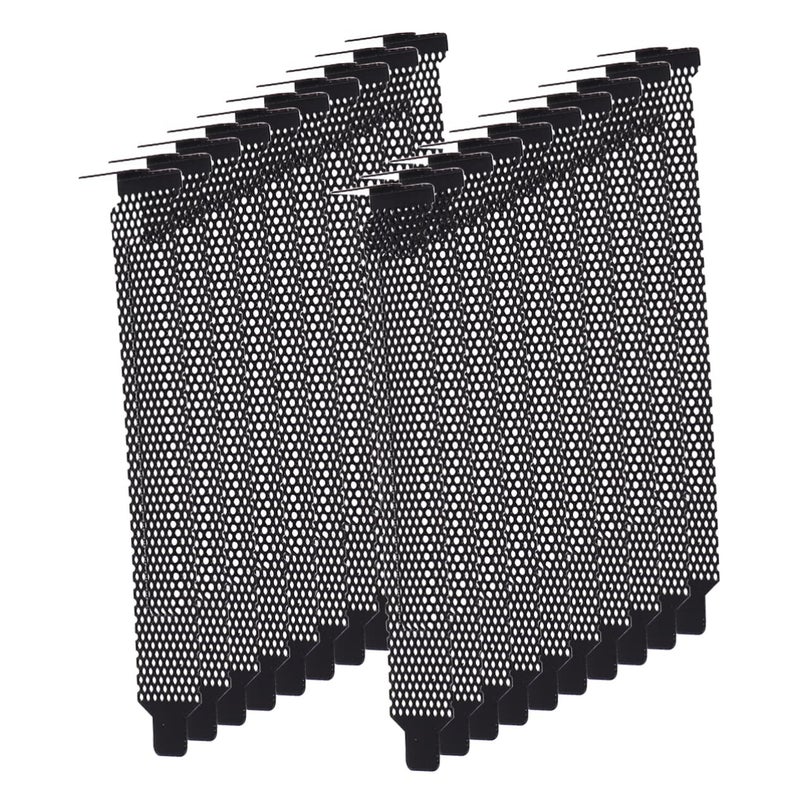 Black 60 Pcs Computer Case Vent Mesh PCI Slot Covers for ATX MATX Easy Install - Image 5