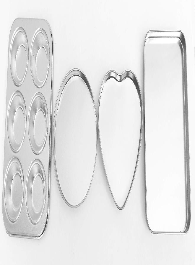 Quadrapoint Deluxe Pan Set Compatible with Easy Bake Ultimate Oven Includes Cupcake, Rectangular, Round and Heart Pans - Image 1