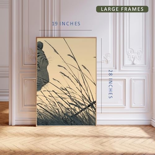 Gamya Framed Japan Samurai Theme Wall Painting Posters For Office, Living Room, Bedroom Wall Decor - Japanese Japandi Samurai Aesthetic Room Decor (Tiger & Samurai (B), 19x29 Inches, Framed) - Image 4
