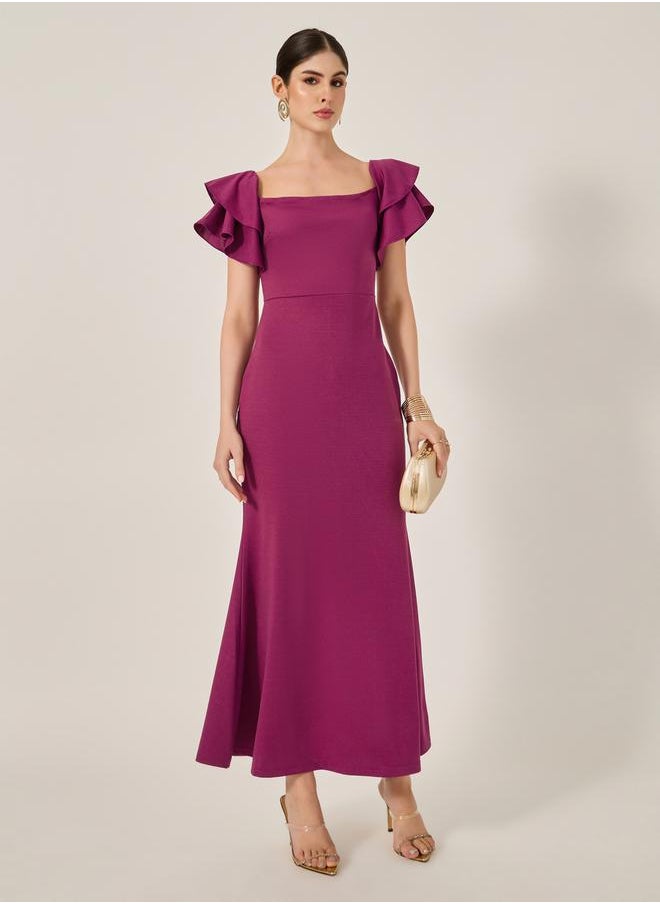Styli Ruffled Sleeve Mermaid Dress  - Image 2