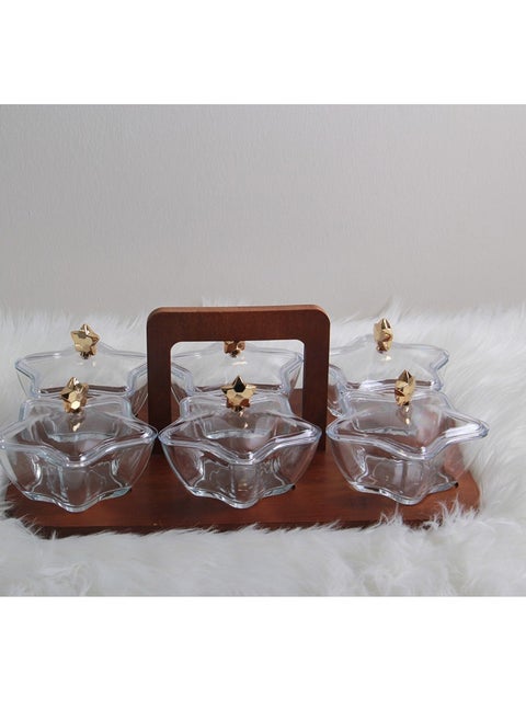 A serving tray with a lids, a royal touch of your home decor Brown