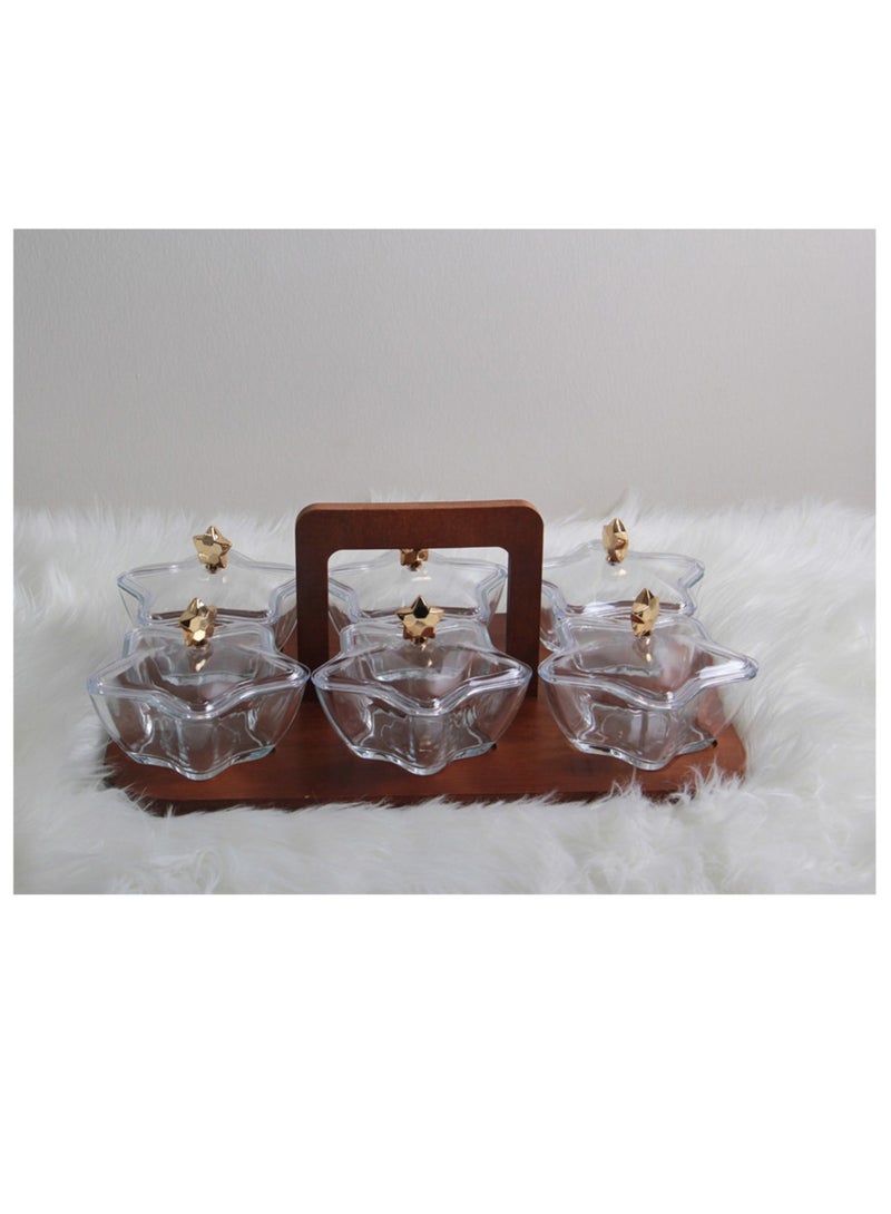 A serving tray with a lids, a royal touch of your home decor Brown  - Image 3
