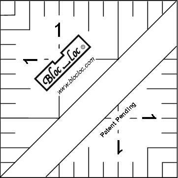 Bloc Loc Half Square Triangle MultipleSized Quilting Ruler 112 with Grid Lines Tools for Quilters - Image 1