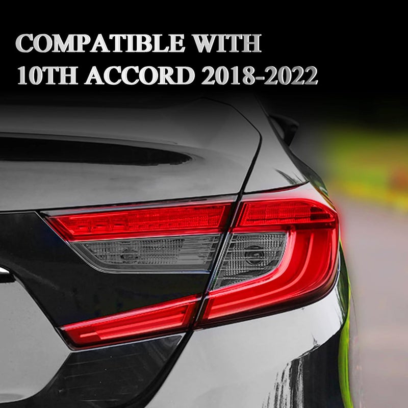 TOMALL Vinyl Smoke Tint Turn Signal Reverse Light Films Compatible with Honda 10th Accord 2018-2020 PreCut Car Tail Light Transmission Stickers Exterior Decoration (35% Light Black) - Image 3