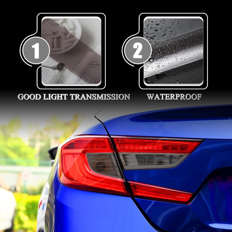 TOMALL Vinyl Smoke Tint Turn Signal Reverse Light Films Compatible with Honda 10th Accord 2018-2020 PreCut Car Tail Light Transmission Stickers Exterior Decoration (35% Light Black) - Image 2