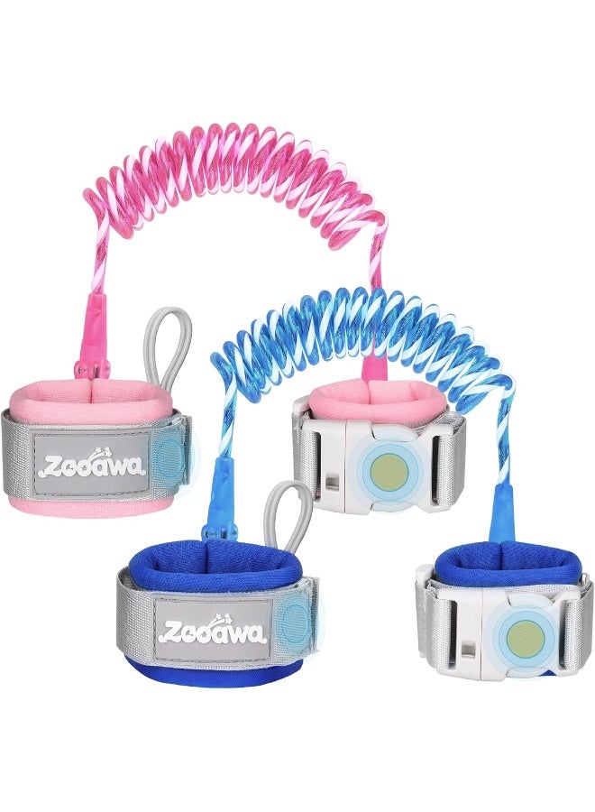 Zooawa Toddler Leash 2Pack, Toddler Kids Harness Anti Lost Wrist Link with Magnetic Lock - Image 1