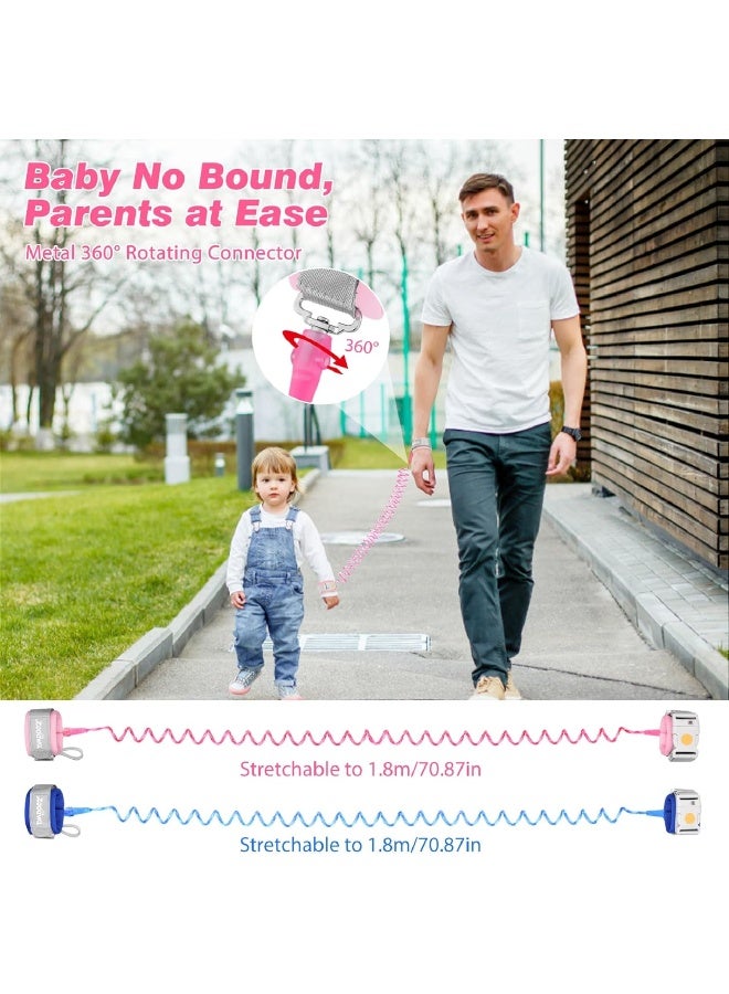 Zooawa Toddler Leash 2Pack, Toddler Kids Harness Anti Lost Wrist Link with Magnetic Lock - Image 4