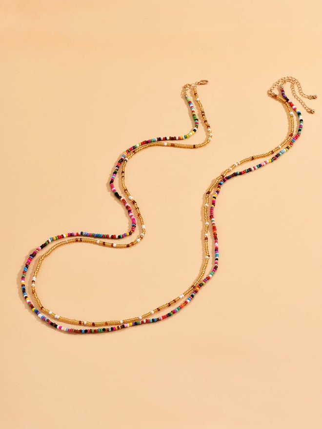 Styli Dual Chain Colorful Beaded Waist Chain - Image 3