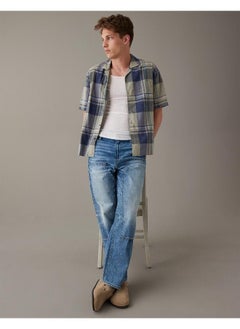 American Eagle AE Plaid Button-Up Poolside Shirt  - Image 3