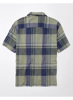 American Eagle AE Plaid Button-Up Poolside Shirt  - Image 5