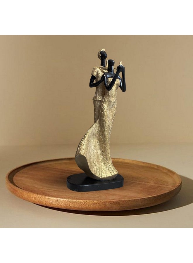 Xtore Lavish Golden Black Resin Couple with Bird for Home Decor (Pack of 1, Golden & Black) - Image 1