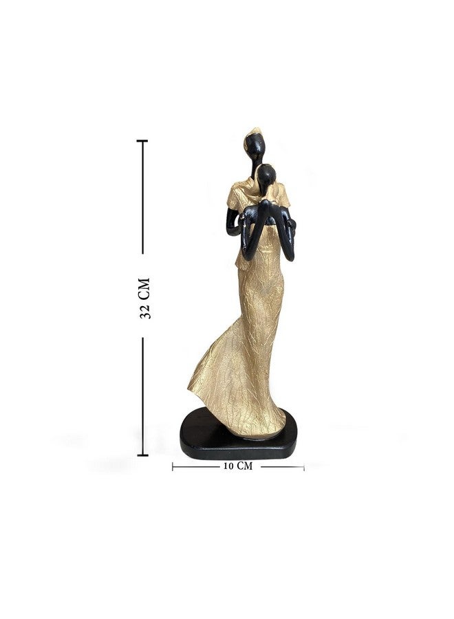 Xtore Lavish Golden Black Resin Couple with Bird for Home Decor (Pack of 1, Golden & Black) - Image 4
