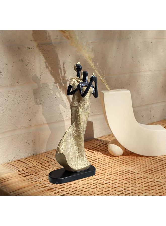 Xtore Lavish Golden Black Resin Couple with Bird for Home Decor (Pack of 1, Golden & Black) - Image 2