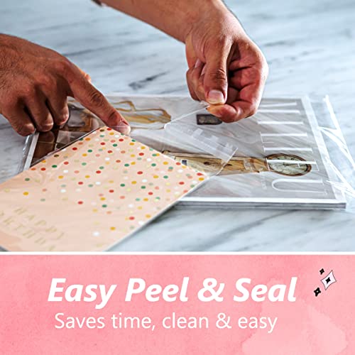 Pack It Chic - 11” X 14” (200 Pack) Clear Resealable Cello Poly Bags - Fits 11X14 Prints, Photos, Documents - Self Seal - Image 3