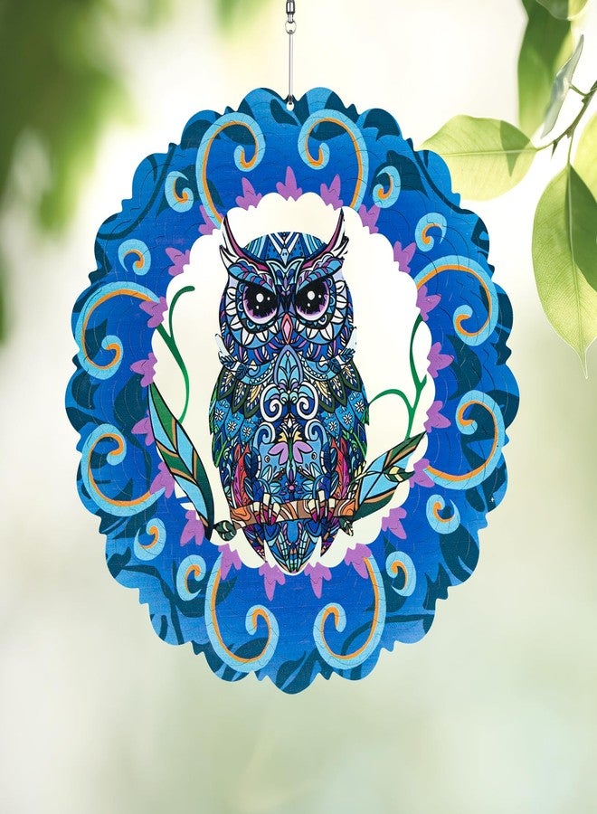Marwey Owl 3D Hanging Wind Spinners for Yard Garden Decorations Outdoors & Indoor, Owl Ornament Christmas Decor Gifts for Women Mom Men Dad Grandpa Husband - Image 2