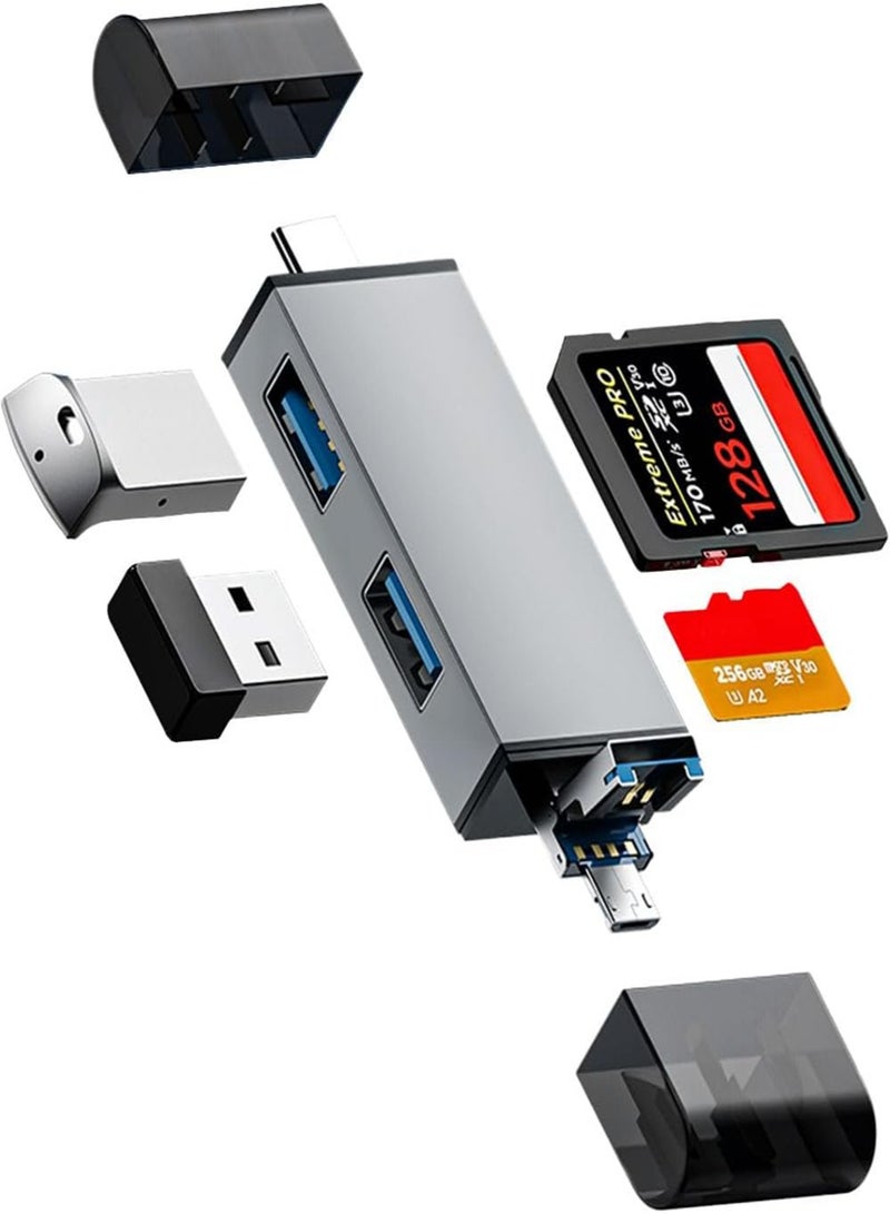 7-in-1 SD Card Reader for iPhone,Memory Card Reader Support SD/Micro SD/TF Card, SD Card Adapter for Android Phone,Laptop,iPhone,MacBook  - Image 1