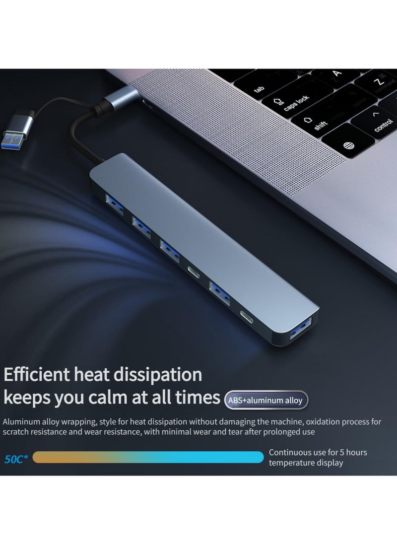 GUDOO Multi-Port USB-C Notebook Docking Station with USB 3.0, 5 USB Ports, and USB-C PD Charging7-in-1 USB C to HDMI Hub Adapter  - Image 2