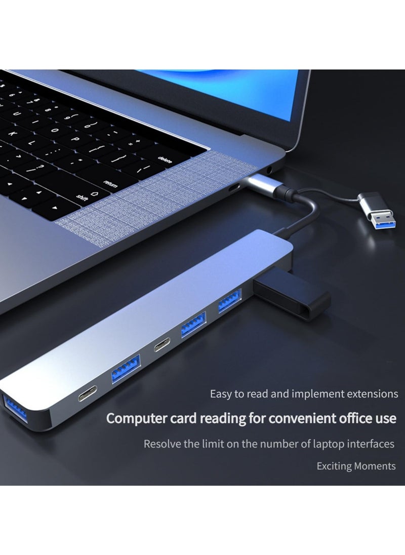 GUDOO Multi-Port USB-C Notebook Docking Station with USB 3.0, 5 USB Ports, and USB-C PD Charging7-in-1 USB C to HDMI Hub Adapter  - Image 3