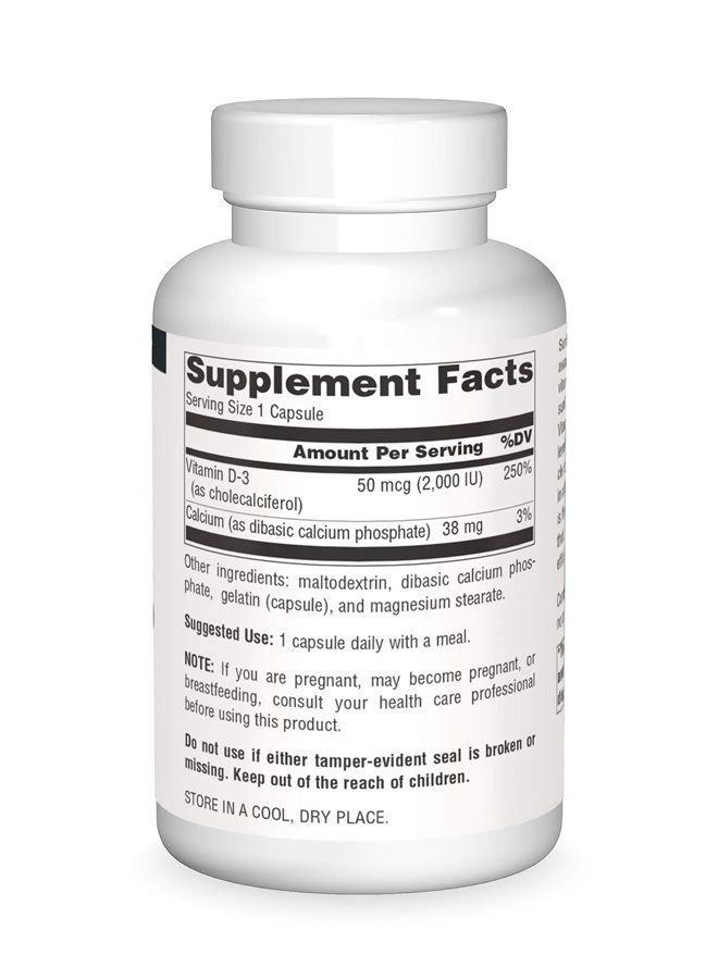 Source Naturals Vitamin D-3 2000 iu Supports Bone & Immune Health - 400 Capsules  - Image 2