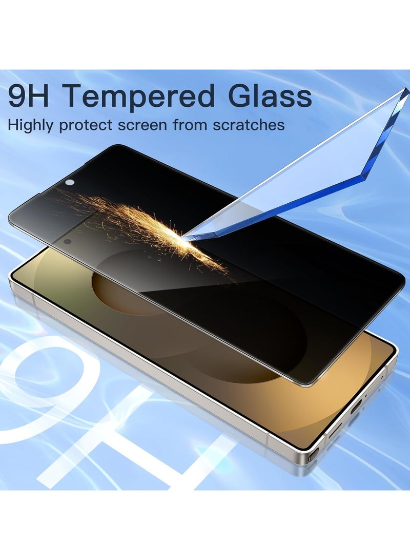 Beauenty 2 Pack Samsung Galaxy S25 Edge Privacy Screen Protector,Support Fingerprint Unlock Screen Protector for Samsung Galaxy S25 Edge,High hardness Tempered Glass Film,Anti-Scratch Case - Image 4