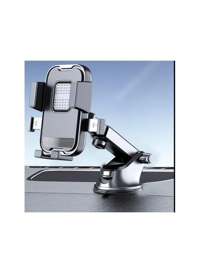 S-TOP Car Phone Mount Holder with Suction Cup Base, Dashboard and Air Vent Compatible, Adjustable Arm - Image 3