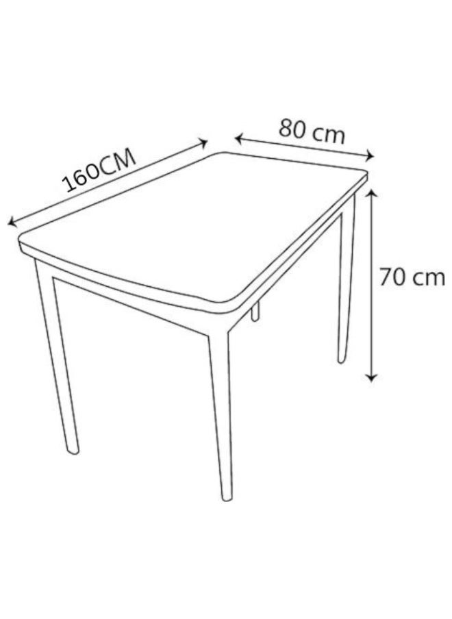 LHFHOMT - 7 Seater Dining Room Sets 1 Table With 6 Chairs (160 x 80 x 70 cm) dining Table Sets - Image 1