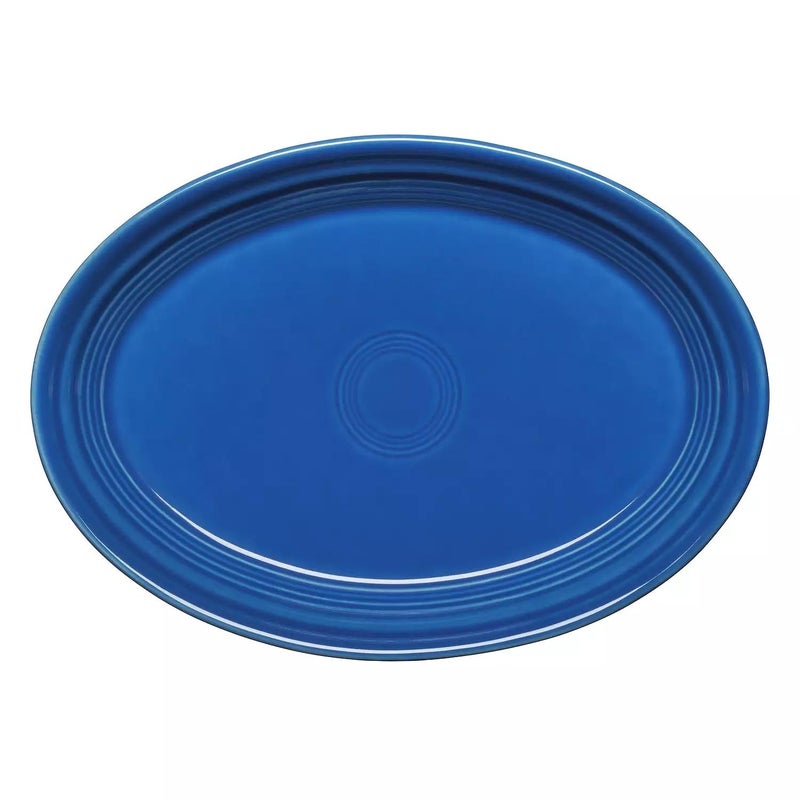 Fiesta® 9 5/8” Small Oval Serving Platter – Durable Ceramic, Lead-Free, Dishwasher/Microwave/Oven Safe – Made in USA - Lapis - Image 4