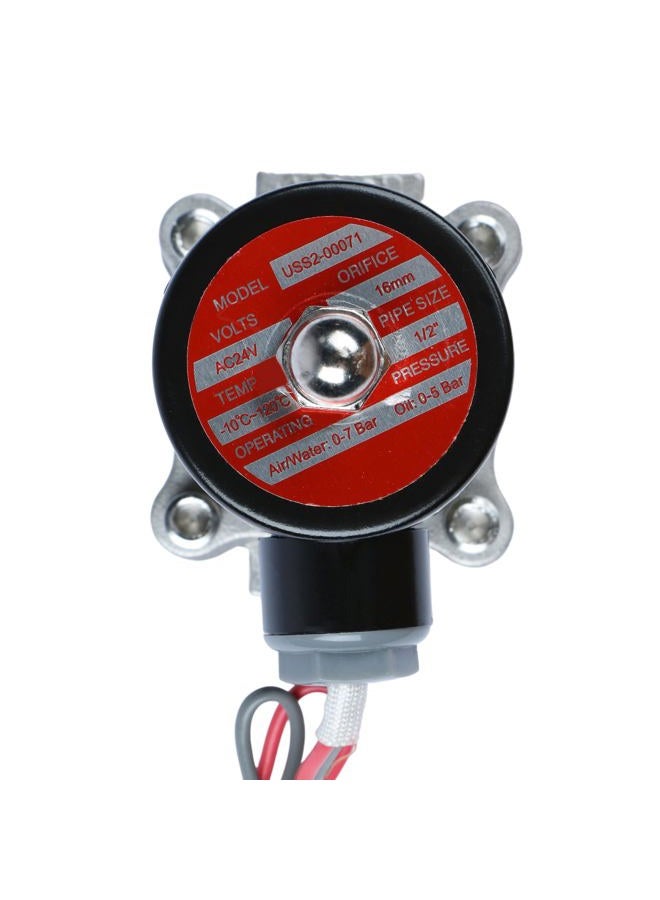 U.S. Solid 1/2" Stainless Steel Electric Solenoid Valve 24V AC N.C. VITON Water Air Fuel - Image 4
