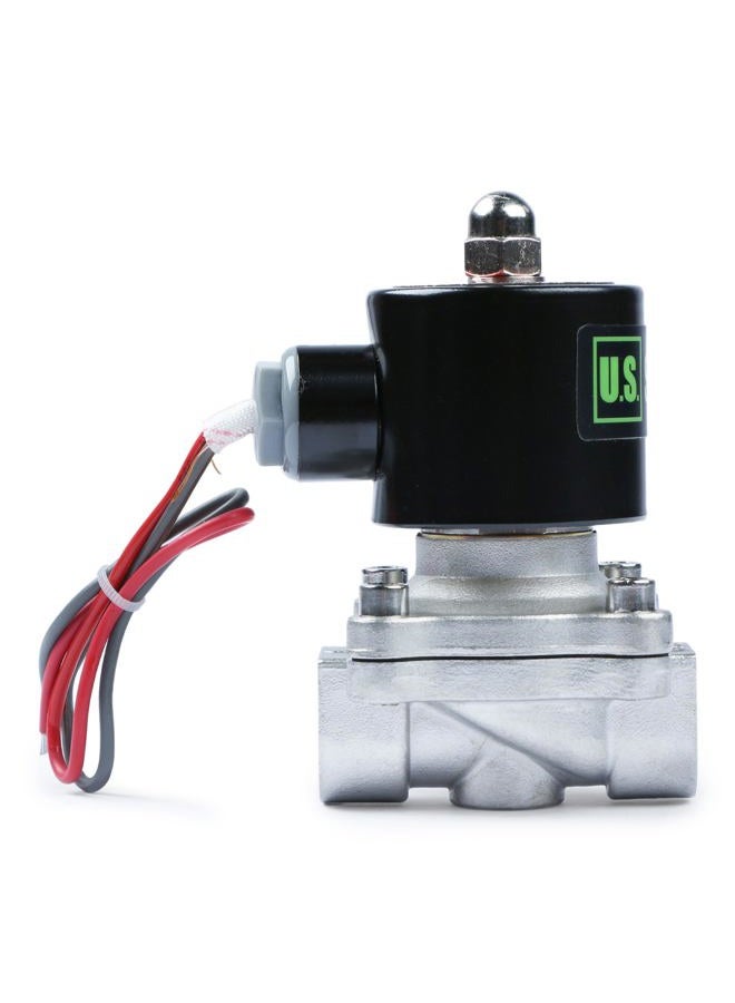 U.S. Solid 1/2" Stainless Steel Electric Solenoid Valve 24V AC N.C. VITON Water Air Fuel - Image 3