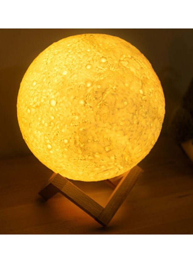 3D Printed LED Moon Lamp White/Yellow - Image 1