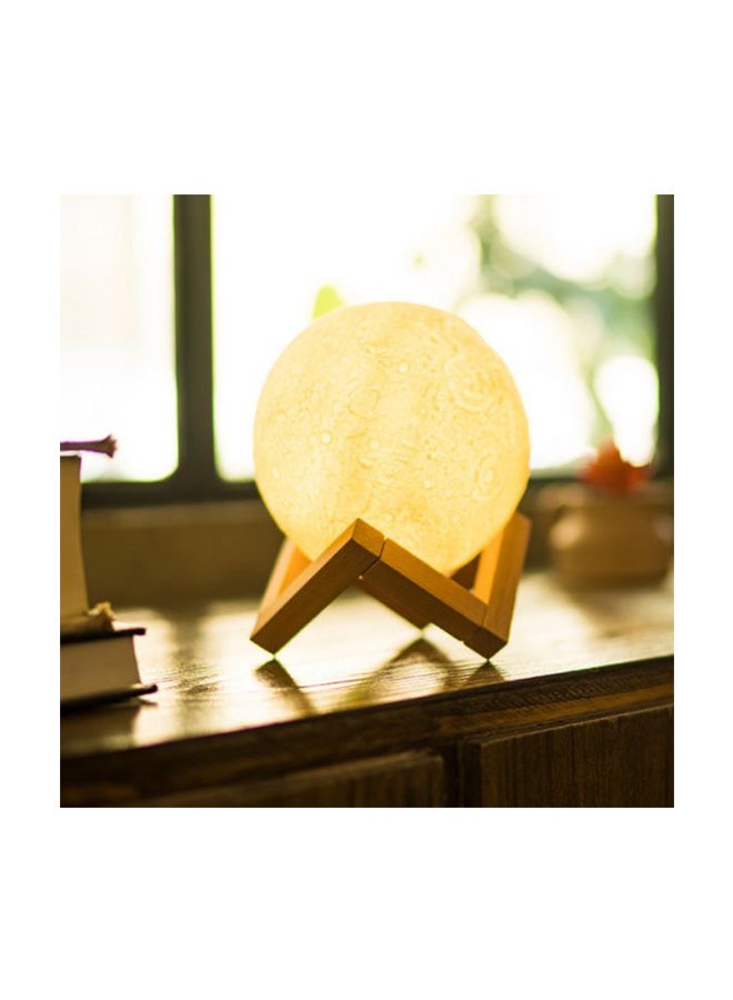 3D Printed LED Moon Lamp White/Yellow - Image 2