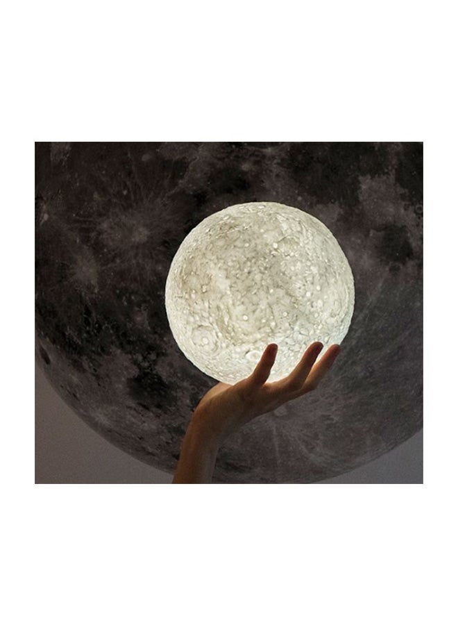 3D Printed LED Moon Lamp White/Yellow - Image 3