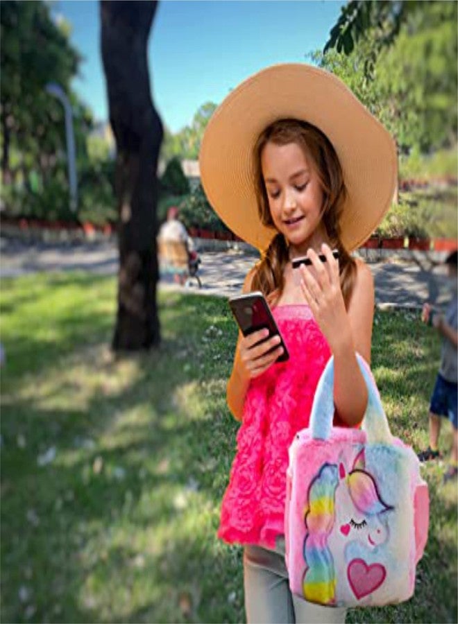SNAPTRON Girls Unicorn Side Bag Shoulder Fur Stylish - Unicorn Sling Bags Easy To Carry/Best Kanjak Gifts, Naratri Gift for Kanya/School Coin Bag, Multicolor/Kanjak Gift for girls - Image 2