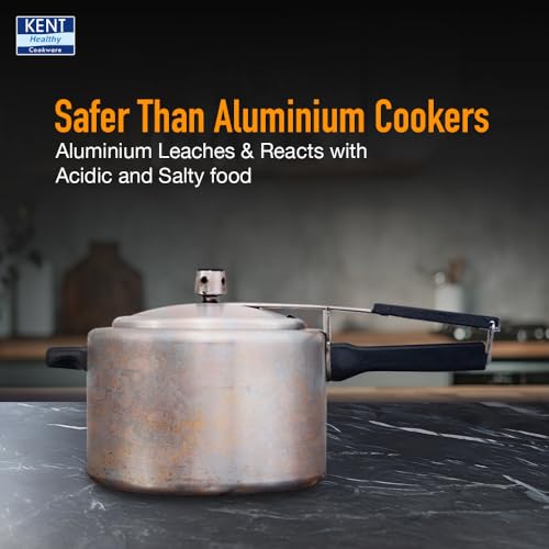 KENT Stainless Steel 2 Litre Pressure Cooker with SS Inner Lid | 4.66mm Heavy Encapsulated Bottom | Injection Moduled Handles For Durability | Lead Free Safety Valve | Suitable For Induction Cooktop - Image 4