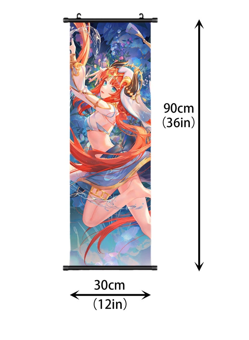 Genshin Impact Character Hanging Scroll Painting Bedroom Mural Home Decoration Painting Two-dimensional Comic Exhibition Poster (YS-9) - Image 2