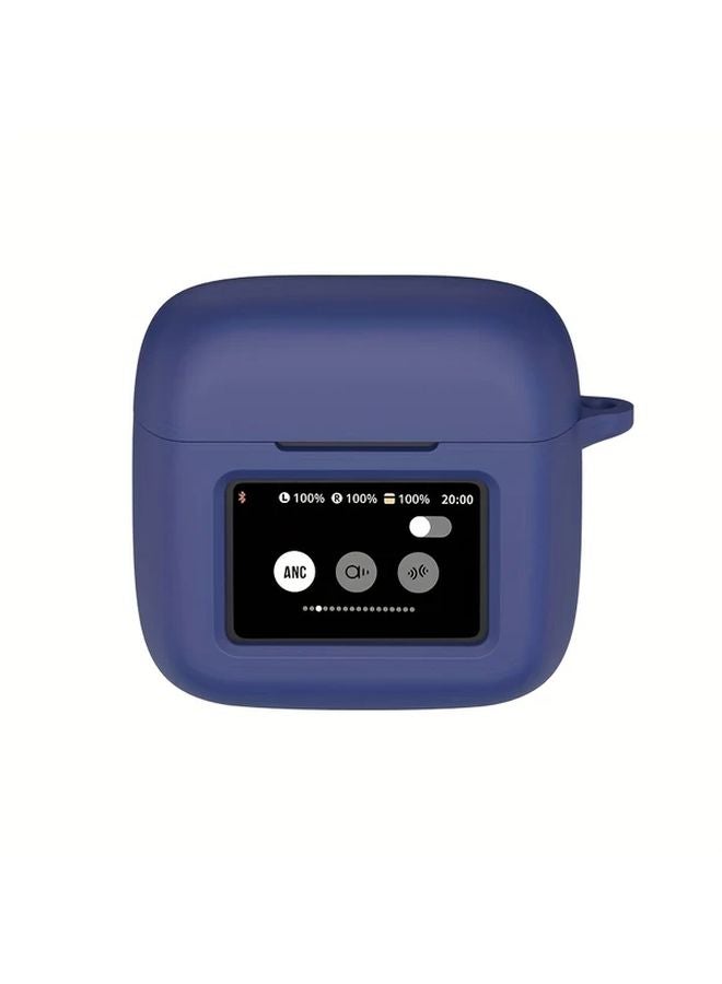 Midnight Blue Silicone Protective Case For JBL Tour Pro 3 Headphones Dustproof Shockproof Wireless Charging Compatible - Image 1