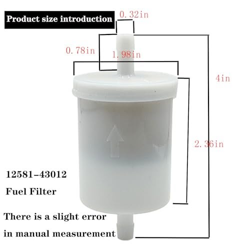 Liofairy 2pack 5/16 inline diesel Fuel Filter 12581-43012 diesel inline Fuel Filters Replace Compatible with kubota in line fuel filter bx24 bx25 bx2230 bx2350 bx2360 bx2370 bx2350d bx23 fuel filter - Image 3