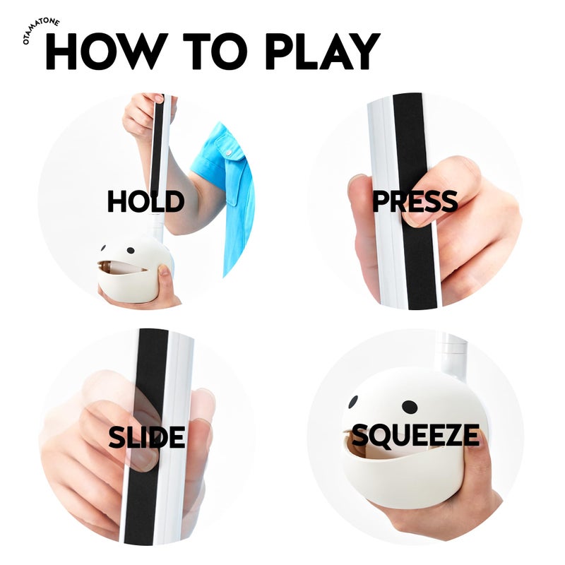 Otamatone أوتاماتون ديلوكس [دليل باللغة الإنجليزية] آلة موسيقية إلكترونية من اليابان بواسطة كيوب/مايوا دينكي، أبيض - Image 2