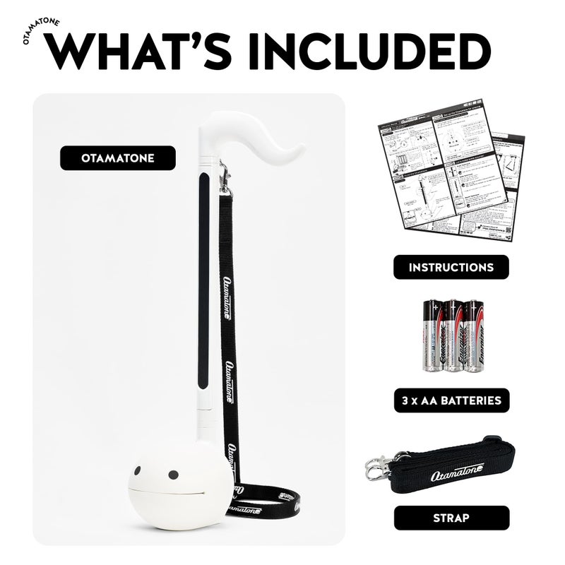 Otamatone أوتاماتون ديلوكس [دليل باللغة الإنجليزية] آلة موسيقية إلكترونية من اليابان بواسطة كيوب/مايوا دينكي، أبيض - Image 4