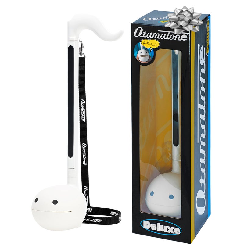 Otamatone أوتاماتون ديلوكس [دليل باللغة الإنجليزية] آلة موسيقية إلكترونية من اليابان بواسطة كيوب/مايوا دينكي، أبيض - Image 1