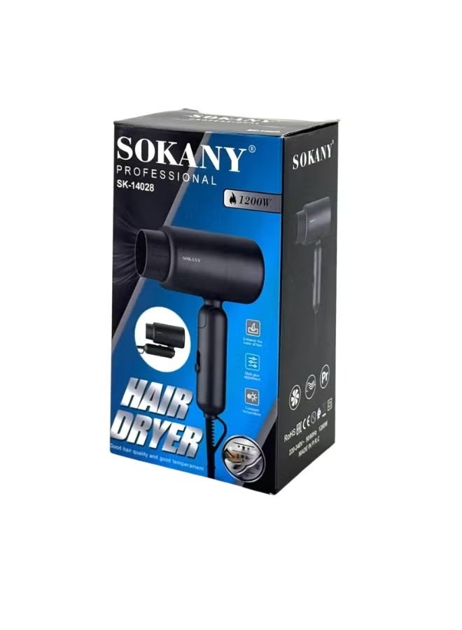 Sokany Mini Hair Dryer 1200W Fast Heating and Drying SK-14028 - Image 4