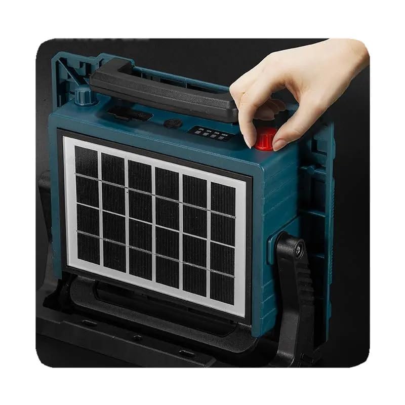 MIXEN Super Bright Solar Flood Light Portable Cordless Outdoor Floor Standing Light for Power Failure Emergency and Camping Flashlight Car Explosion Proof Floodlight 400 W - Image 2